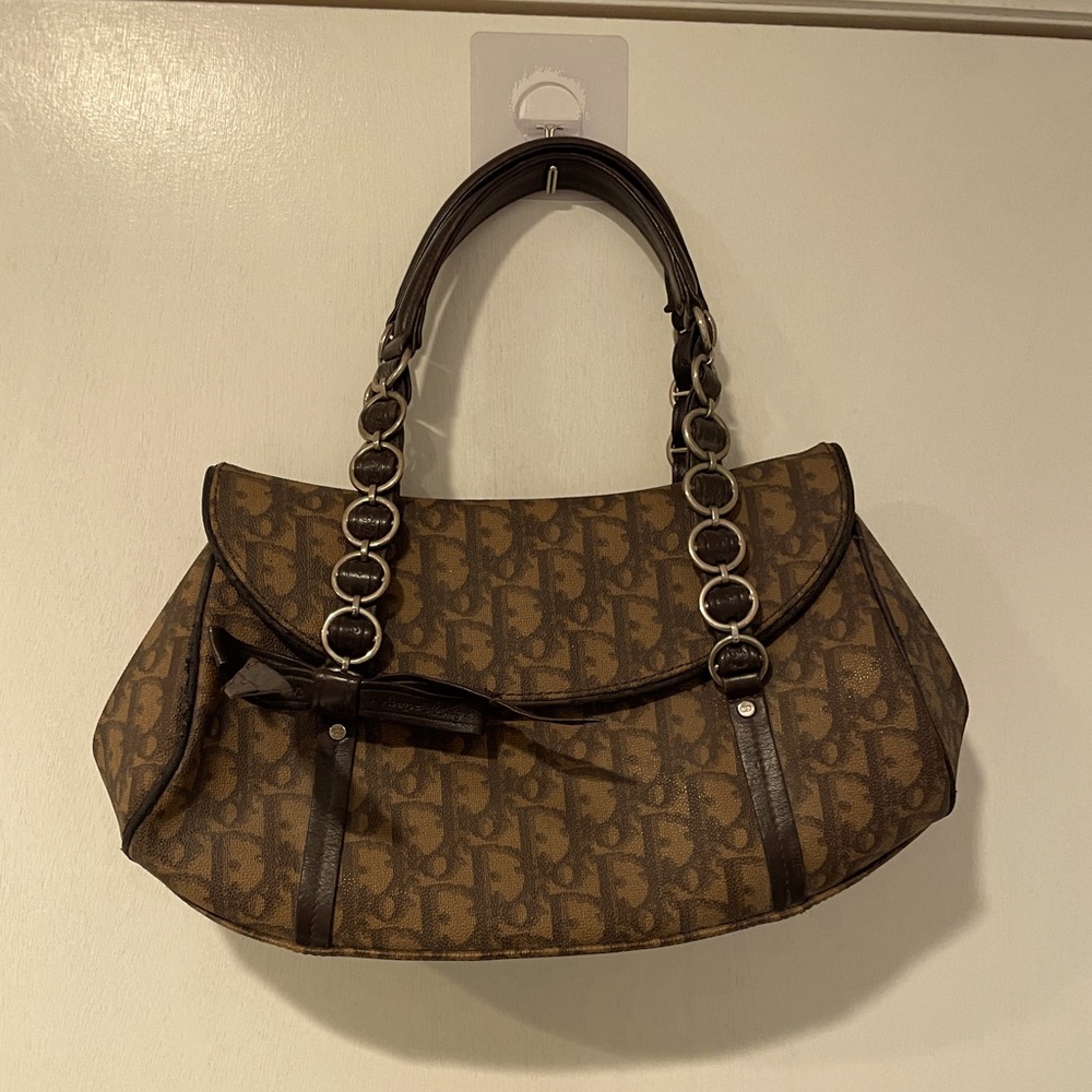 Christian Dior Authentic Used Brown Saddle Bag